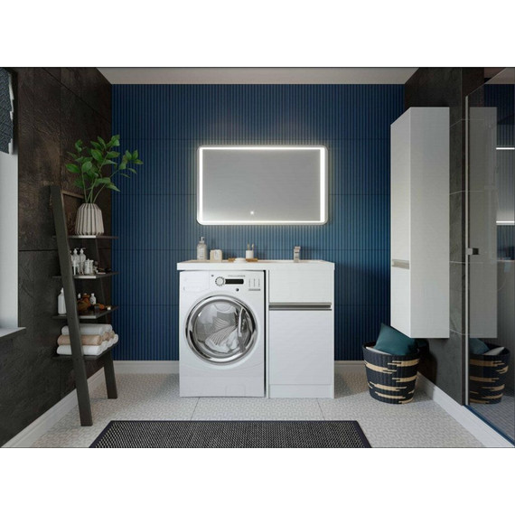 Тумба напольная с раковиной-столешницей Акватон Лондри 105 см 1A2360K1LH010 (раковина справа) - фото, картинка 8 Тумба напольная с раковиной-столешницей Акватон Лондри 105 см 1A2360K1LH010 (раковина справа) - фото 8