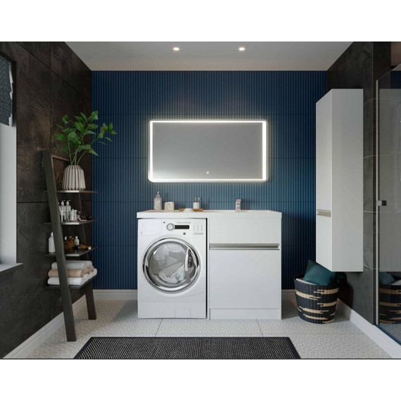 Тумба напольная с раковиной-столешницей Акватон Лондри 120 см 1A2359K0LH010 (раковина справа) - фото 8