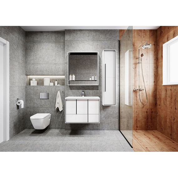 Зеркало-шкаф Акватон Ривьера 80 см 1A239102RVX20, белый - фото 4