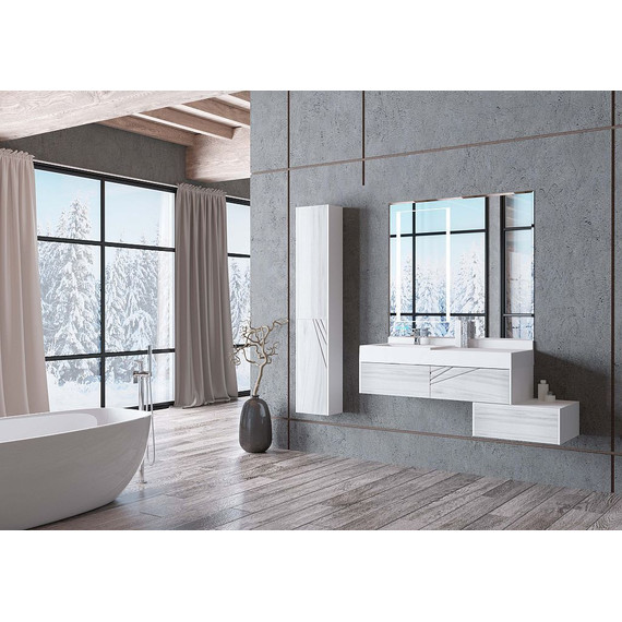 Модуль подвесной Акватон Сакура 80 см 1A236603SKW80, белый/ольха наварра - фото 3