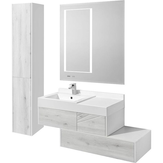 Модуль подвесной Акватон Сакура 100 см 1A234803SKW80, белый/ольха наварра - фото 2