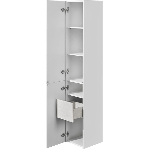 Пенал подвесной Акватон Сакура 33 см 1A219903SKW8L, белый/ольха наварра - фото, картинка 4 Пенал подвесной Акватон Сакура 33 см 1A219903SKW8L, белый/ольха наварра - фото 4