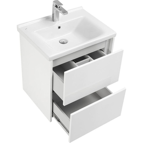 Тумба подвесная с раковиной Акватон Стоун 60 см 1A2314K1SX010, белый - фото, картинка 4 Тумба подвесная с раковиной Акватон Стоун 60 см 1A2314K1SX010, белый - фото 4