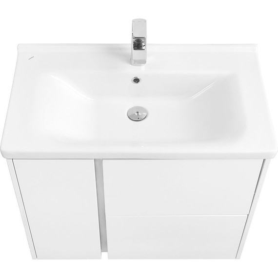 Тумба подвесная с раковиной Акватон Стоун 80 см 1A2282K1SX010, белый - фото 4