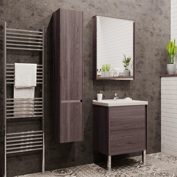 Зеркало-шкаф Акватон Стоун 60 см 1A231502SXC80, грецкий орех - фото 5