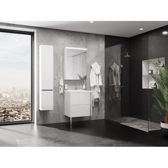 Пенал подвесной Акватон Стоун 30 см 1A228403SX01L, белый - фото, картинка 6 Пенал подвесной Акватон Стоун 30 см 1A228403SX01L, белый - фото 6