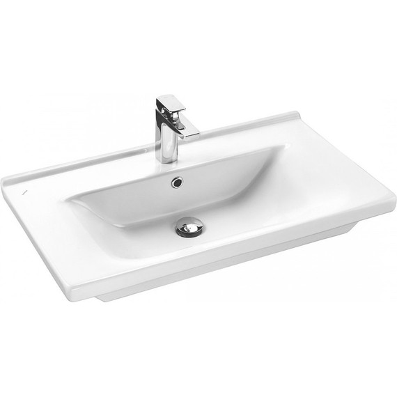 Тумба подвесная с раковиной Акватон Флай 80 см 1A2374K0FAX10, белый/дуб крафт - фото, картинка 8 Тумба подвесная с раковиной Акватон Флай 80 см 1A2374K0FAX10, белый/дуб крафт - фото 8