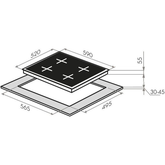 Индукционная варочная поверхность Maunfeld EVI.594-FL2-BK - фото 12