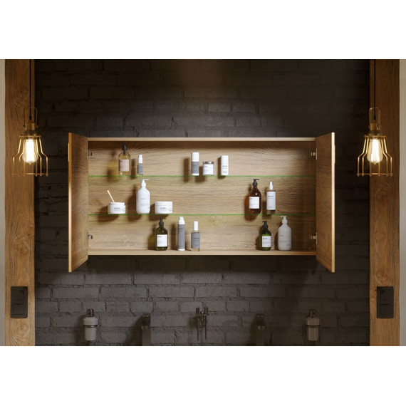 Зеркало-шкаф Aqwella 5 Stars Mobi 120 см MOB0412/MOB0717DB, дуб балтийский - фото 4