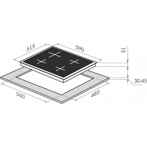 Электрическая варочная поверхность Maunfeld EEHE.64.4W - фото 2