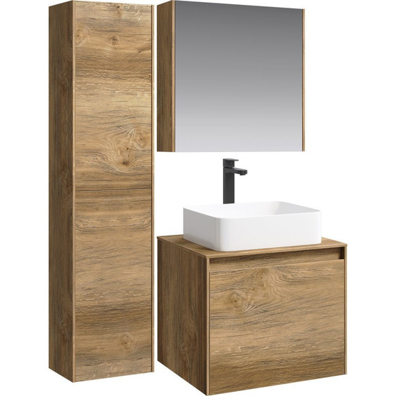 Тумба подвесная со столешницей Aqwella 5 Stars Mobi 60 см MOB0106DB/MOB0706DB, дуб балтийский - фото, картинка 5 Тумба подвесная со столешницей Aqwella 5 Stars Mobi 60 см MOB0106DB/MOB0706DB, дуб балтийский - фото 5