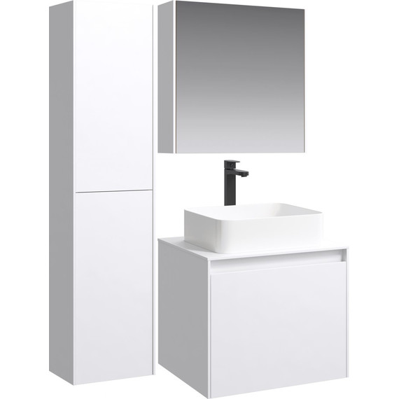 Тумба подвесная со столешницей Aqwella 5 Stars Mobi 60 см MOB0106W/MOB0706W, белый - фото, картинка 6 Тумба подвесная со столешницей Aqwella 5 Stars Mobi 60 см MOB0106W/MOB0706W, белый - фото 6