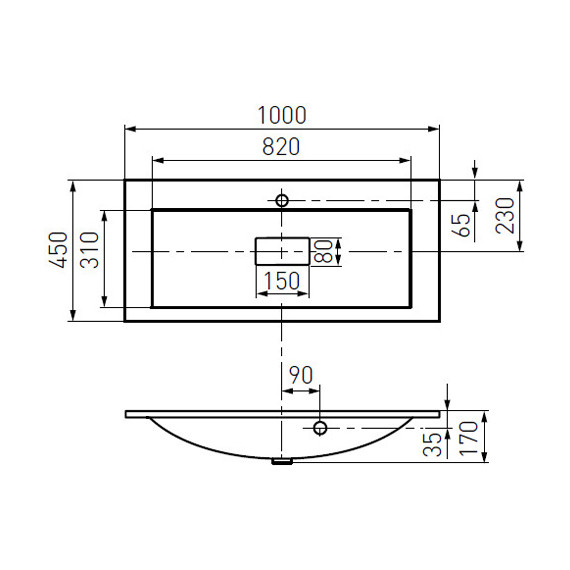 Тумба подвесная с раковиной Акватон Мадрид 100М см 1A1280K4MA010, белый - фото 8