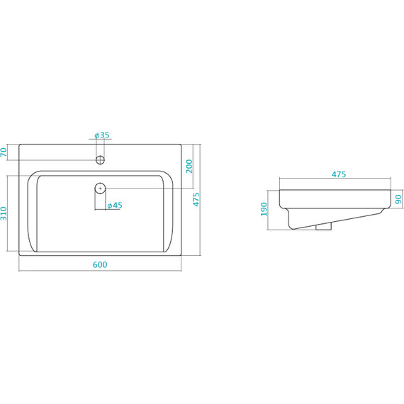 Тумба подвесная с раковиной Акватон Америна 60 см 1A1354K1AM010, белый - фото, картинка 10 Тумба подвесная с раковиной Акватон Америна 60 см 1A1354K1AM010, белый - фото 10