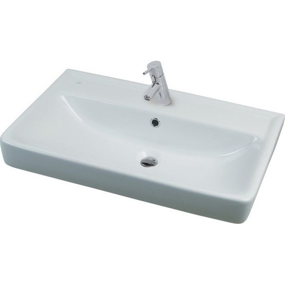 Тумба подвесная с раковиной Акватон Америна 70 см 1A1376K1AM010, белый - фото 4