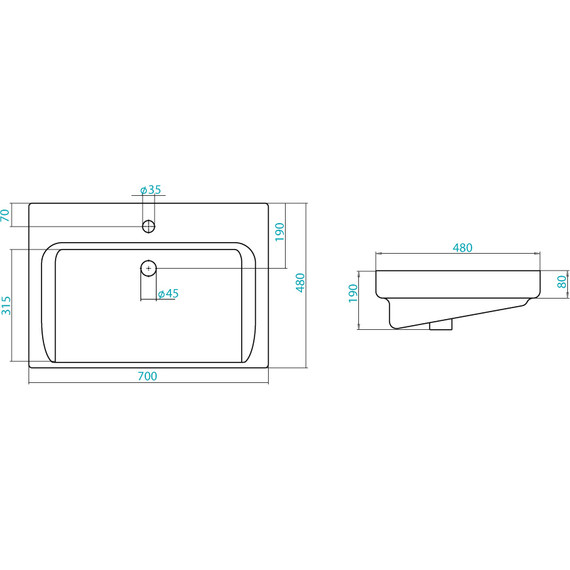 Тумба подвесная с раковиной Акватон Оптима 70 см 1A1241K1OP010, белый - фото, картинка 7 Тумба подвесная с раковиной Акватон Оптима 70 см 1A1241K1OP010, белый - фото 7