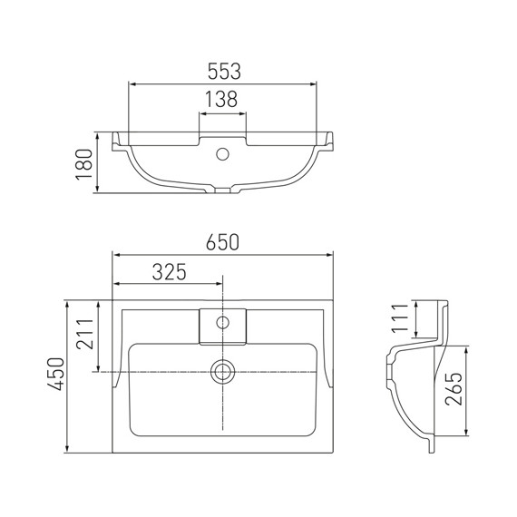 Тумба подвесная с раковиной Акватон Леон 65 см 1A1870K0LBPS0, дуб белый - фото 8