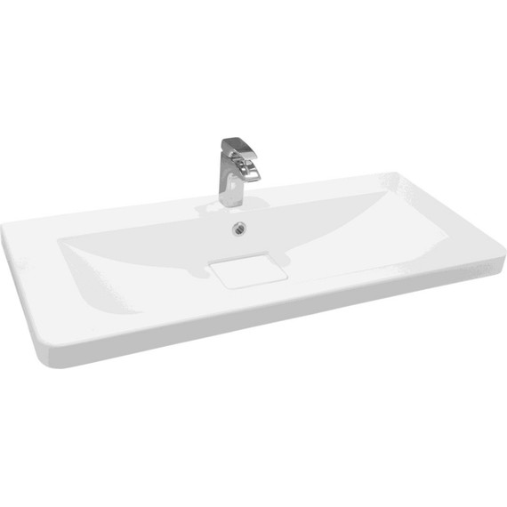 Тумба подвесная с раковиной Акватон Шерилл 85 см 1A2088K1SH010, белый - фото 9