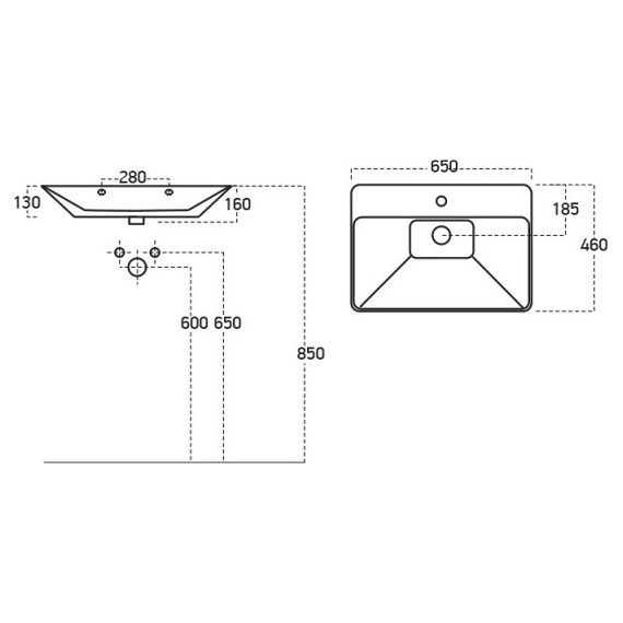 Раковина-чаша Volle 65 см 13-130-66 - фото 2