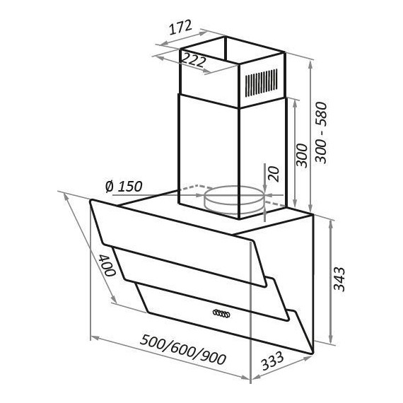 Вытяжка Maunfeld Cascada 50, чёрный - фото 16