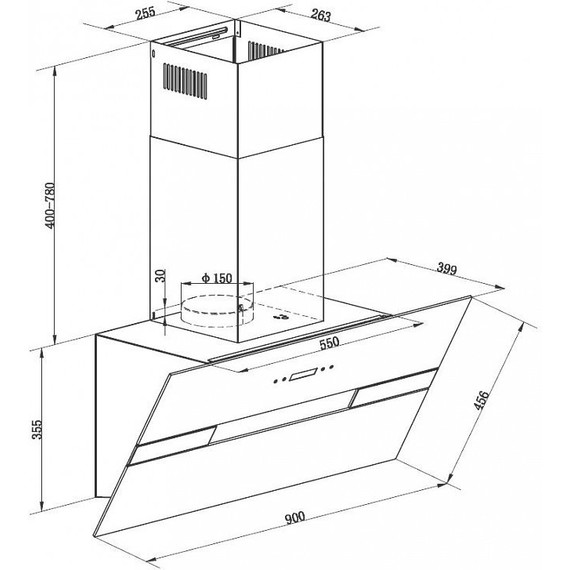 Вытяжка Maunfeld Mersey 90 (белое стекло) - фото 16