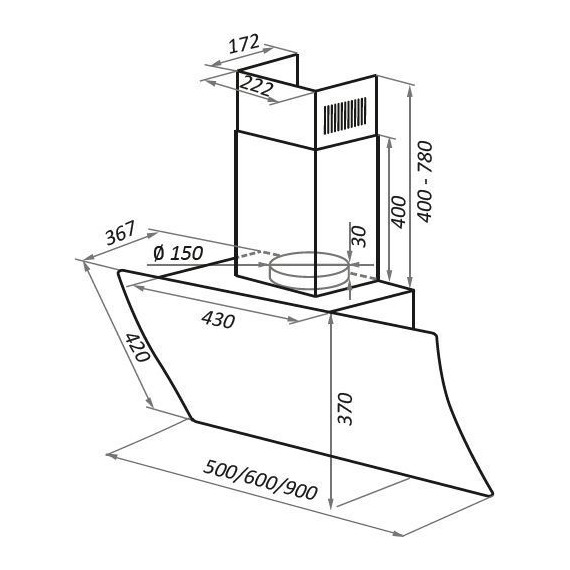 Вытяжка Maunfeld Sky Star Chef 50, чёрный - фото 17