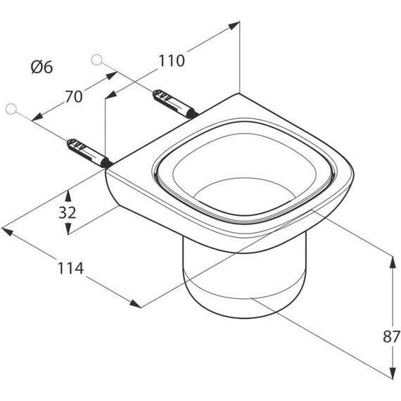 Стакан для зубных щеток Kludi Ambienta 5397505, цвет хром/белый - фото 5