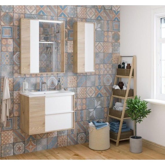 Шкаф подвесной Акватон Бостон 40 см 1A239903BN010, белый/дуб эврика - фото 3