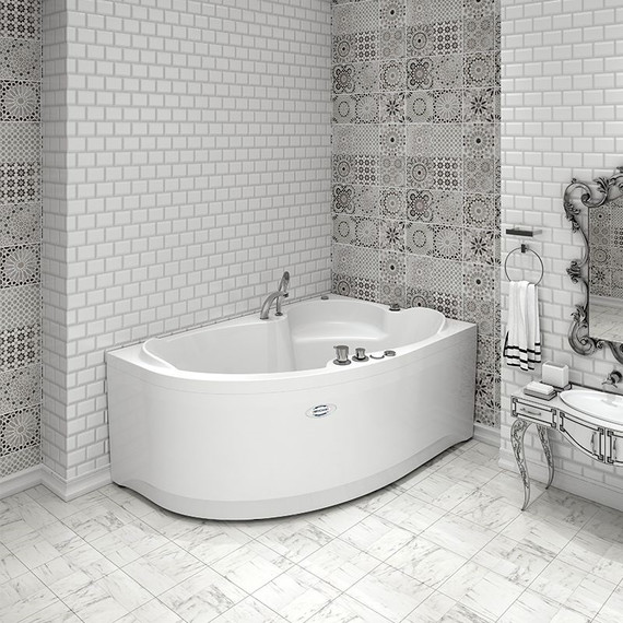 Ванна акриловая Радомир Ирма 3 160x105 см R (в комплекте каркас), Размер - мм: 1600х1050 - фото 4