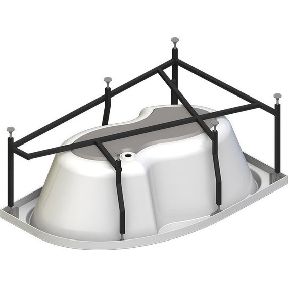 Ванна акриловая Радомир Ирма 3 160x105 см R (в комплекте каркас), Размер - мм: 1600х1050 - фото 6