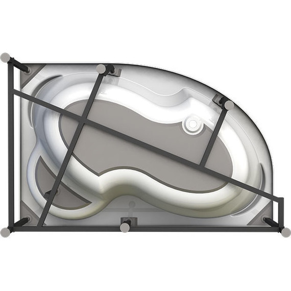 Ванна акриловая Радомир Ирма 3 160x105 см R (в комплекте каркас), Размер - мм: 1600х1050 - фото 7