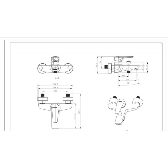 Смеситель для ванны Bravat Arden F6351385CP-01-RUS - фото 5