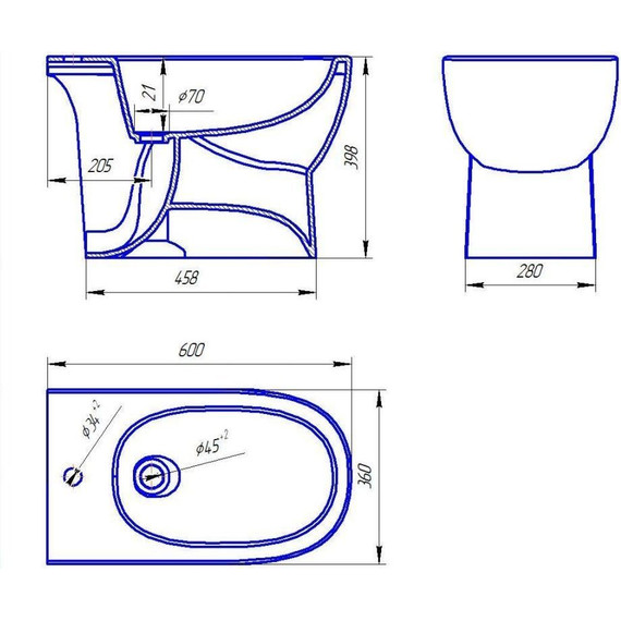 Биде напольное Sanita Luxe Art/Best BD.FS/Art/C/WHT.G/S1 - фото 10