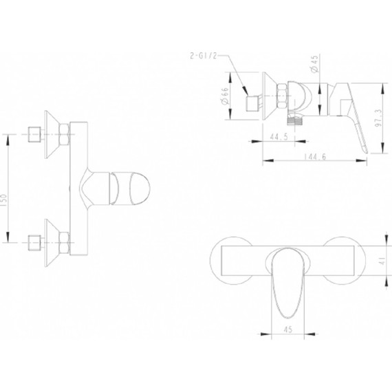 Смеситель для душа Bravat Drop F94898C - фото 5