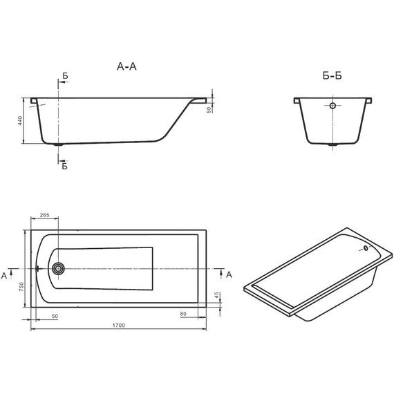 Ванна акриловая Santek Фиджи 170x75 см 1.WH50.1.596, Размер - мм: 1700х750 - фото, картинка 5 Ванна акриловая Santek Фиджи 170x75 см 1.WH50.1.596, Размер - мм: 1700х750 - фото 5