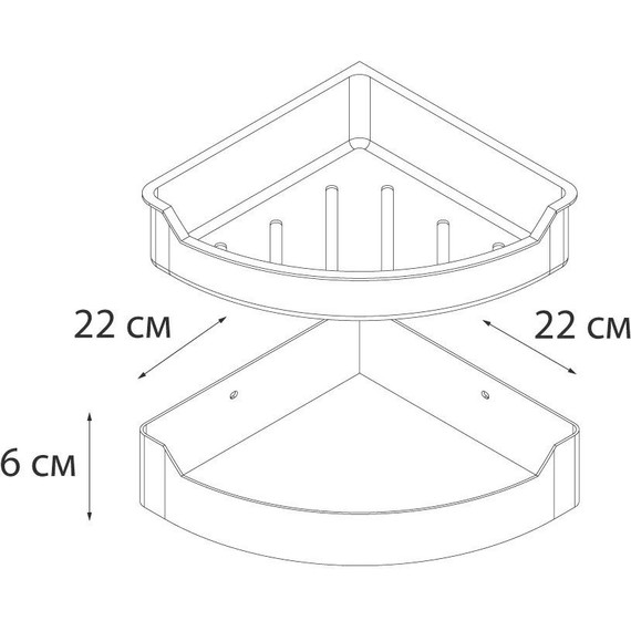 Полка угловая Fixsen Hotel FX-31003D 22 см, хром/белый - фото 4