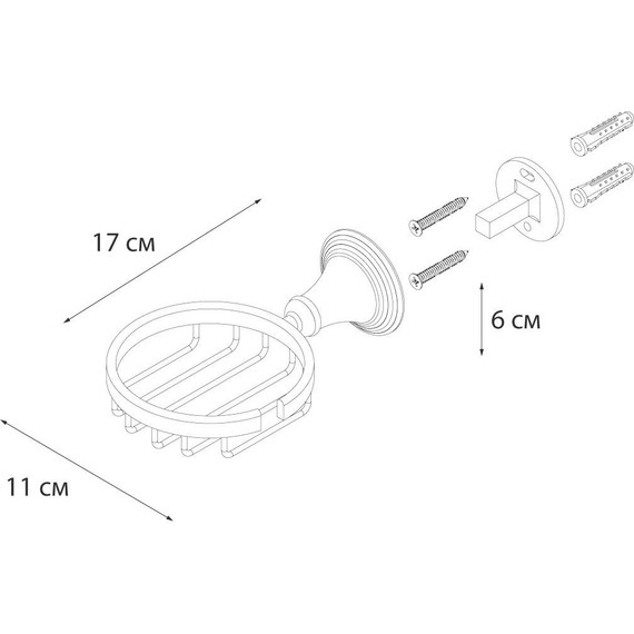 Мыльница Fixsen Luksor FX-71609B, цвет черный - фото 3
