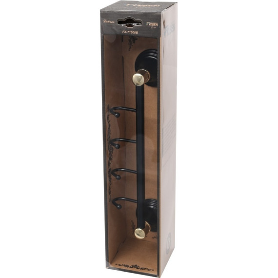 Набор крючков Fixsen Luksor FX-71605-4B, цвет черный - фото 2