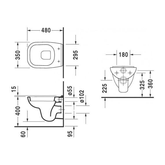 Унитаз подвесной Duravit D-Code 22110900002 - фото 6
