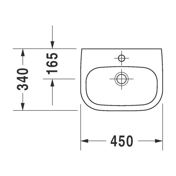 Раковина Duravit D-Code 45 см 07054500002 - фото 5
