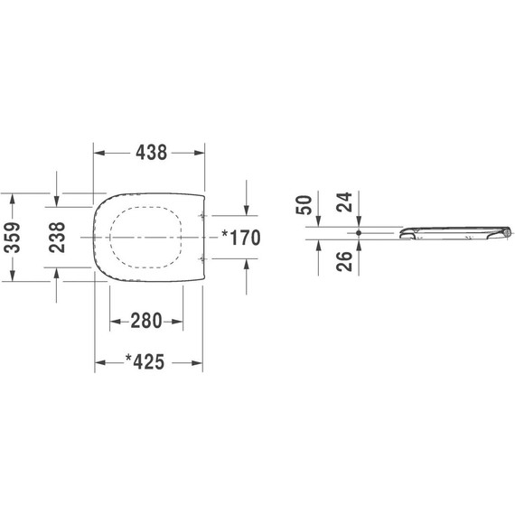 Сиденье с крышкой для унитаза Duravit D-Code SoftClose микролифт 0067390000 - фото 2