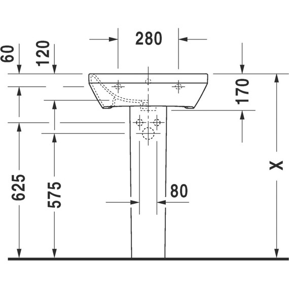 Раковина Duravit Durastyle 55 см 2319550000 - фото 7
