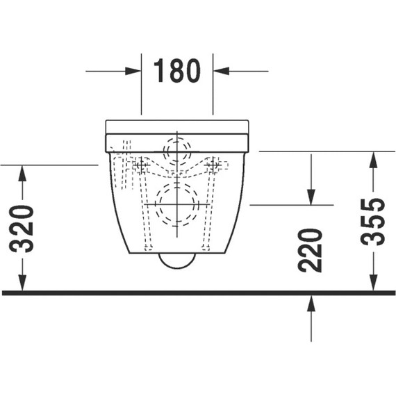 Унитаз подвесной Duravit Starck 3 2225090000 - фото 6