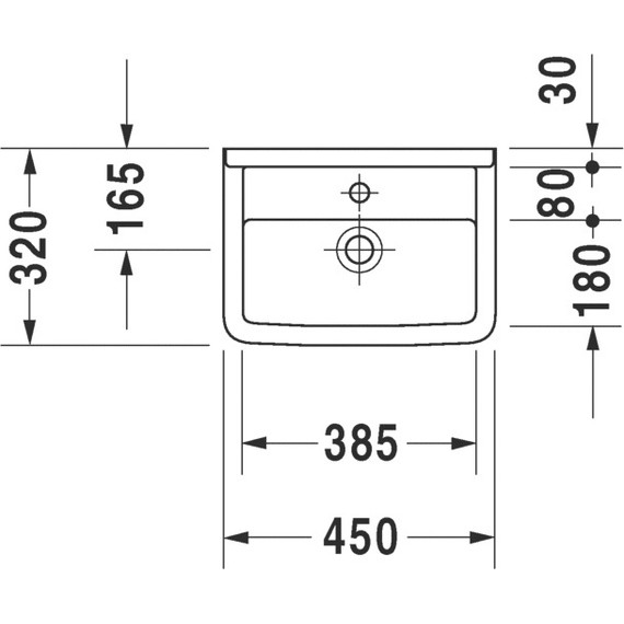 Раковина Duravit Starck 3 45 см 0750450000 - фото 5
