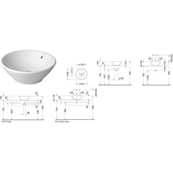 Раковина-чаша Duravit Bacino 42 см 0325420000 - фото 7