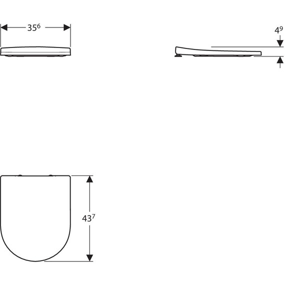 Сиденье с крышкой для унитаза Geberit (Keramag) Acanto Slim дюропласт 500.604.01.2 - фото 2