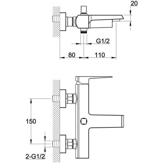 Смеситель для ванны BelBagno Arlie ARL-VASM-CRM - фото, картинка 2 Смеситель для ванны BelBagno Arlie ARL-VASM-CRM - фото 2