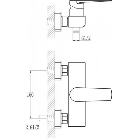 Смеситель для душа BelBagno Carin CAR-ESDM-CRM - фото, картинка 2 Смеситель для душа BelBagno Carin CAR-ESDM-CRM - фото 2