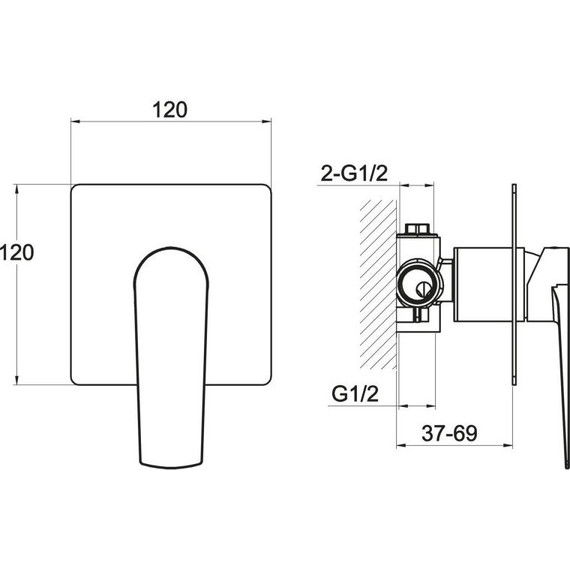 Смеситель для душа BelBagno Carin CAR-BDM-CRM - фото, картинка 2 Смеситель для душа BelBagno Carin CAR-BDM-CRM - фото 2