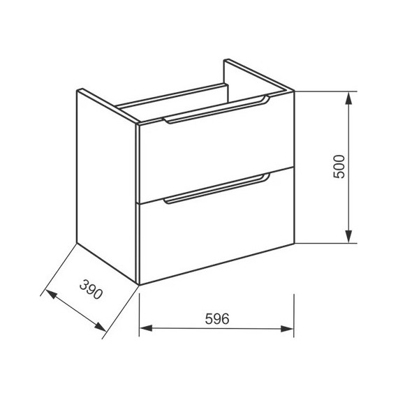 Тумба подвесная с раковиной BelBagno ETNA39-600/390-2C-SO-RN-P 60 см, Rovere Nature, Цвет фасада: Rovere Nature - фото 6